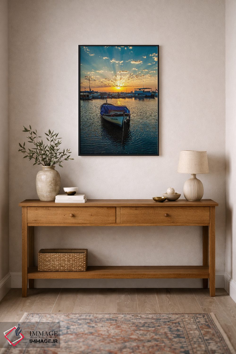 تابلو دکوراتیو پرتوهای غروب اثر نجدت دوزن - D1B