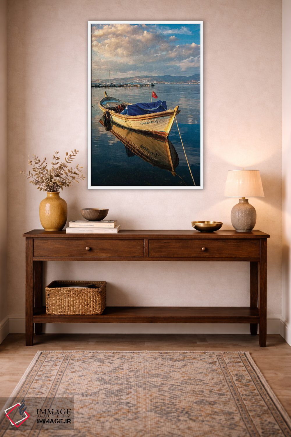 تابلو دکوراتیو انعکاس آبی اثر نجدت دوزن - D1W