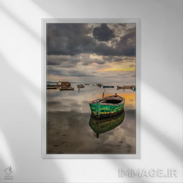 تابلو دکوراتیو ابری اثر نجدت دوزن - نمای قابدار سفید