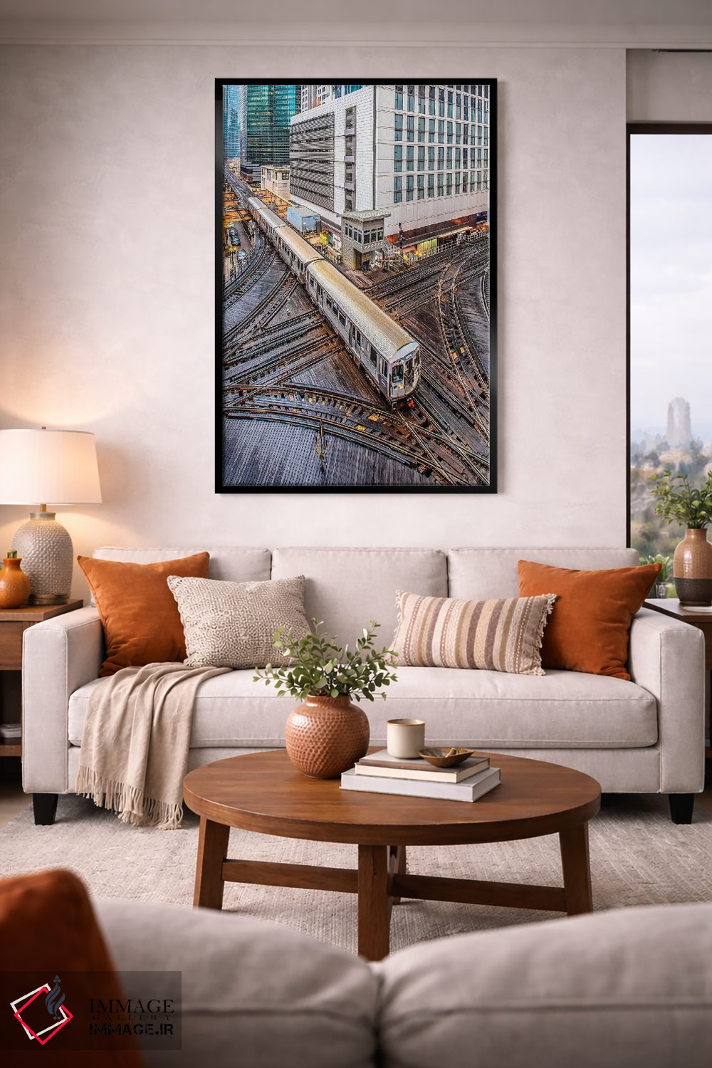 تابلو دکوراتیو لوپ شیکاگو اثر نجدت دوزن - D2B