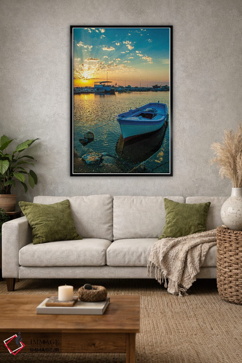 تابلو دکوراتیو زیبایی پرتوهای خورشید اثر نجدت دوزن - D1B