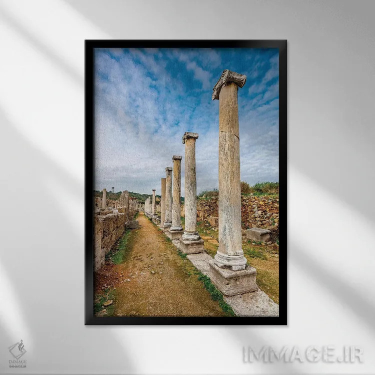 تابلو دکوراتیو Turkey VII,آنتالیا، ترکیه اثر نجدت دوزن - نمای قابدار مشکی