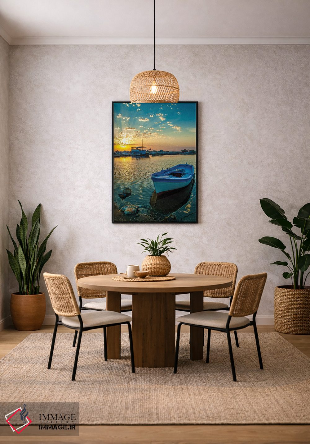 تابلو دکوراتیو زیبایی پرتوهای خورشید اثر نجدت دوزن - D5B