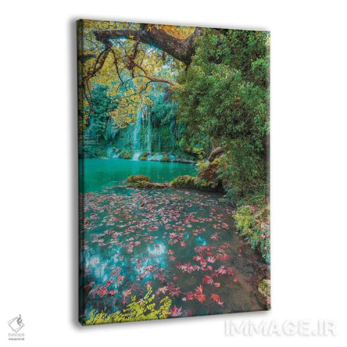 تابلو دکوراتیو پاییز در آبشار اثر نجدت دوزن - نمای پرسپکتیو محصول
