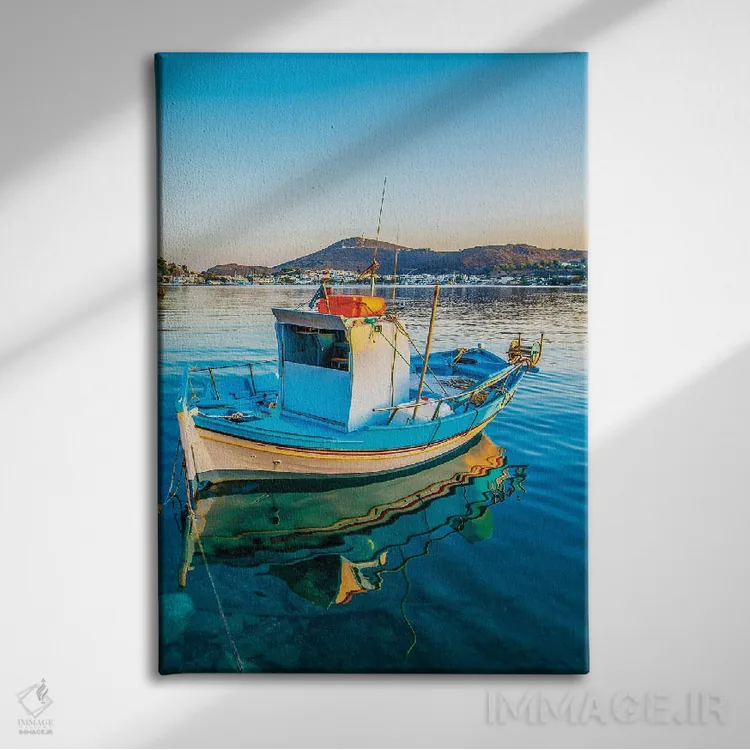 تابلو دکوراتیو پاتموس اثر نجدت دوزن - نمای روبهرو روی دیوار