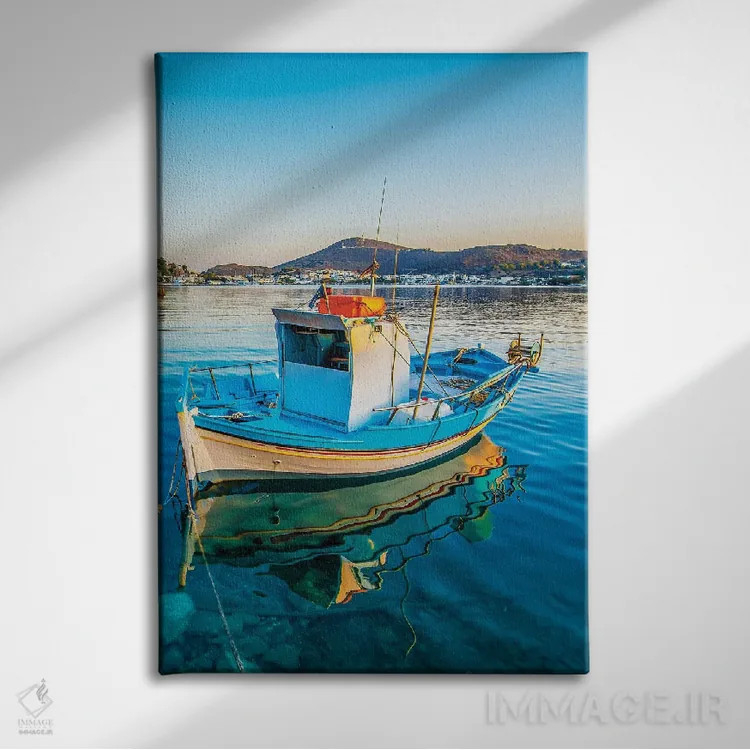 تابلو دکوراتیو پاتموس اثر نجدت دوزن - نمای روبهرو روی دیوار