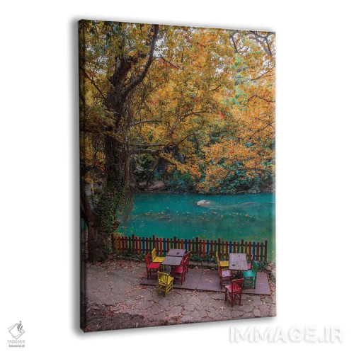 تابلو دکوراتیو پاییز در آبشار اثر نجدت دوزن - نمای پرسپکتیو محصول