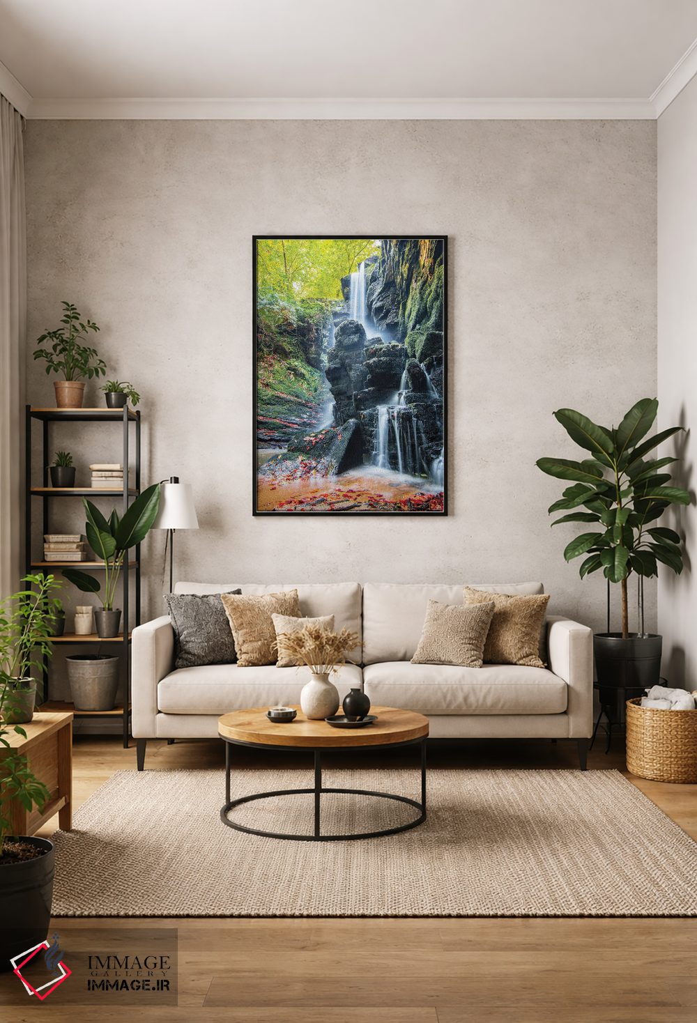 تابلو دکوراتیو آبشار پلکانی اثر نجدت دوزن - D1B