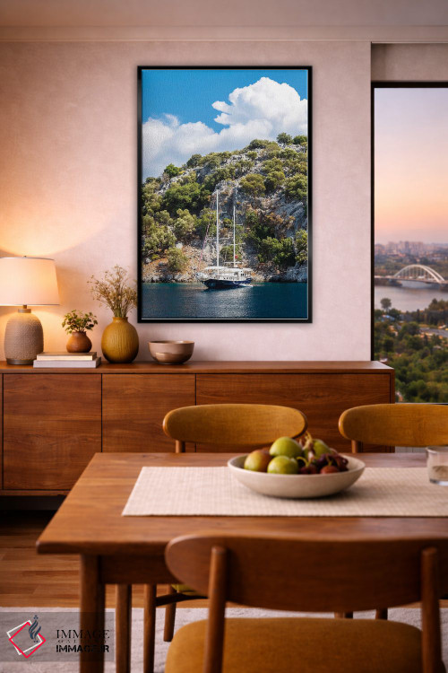 تابلو دکوراتیو قایق سواری تفریحی اثر نجدت دوزن - D6B