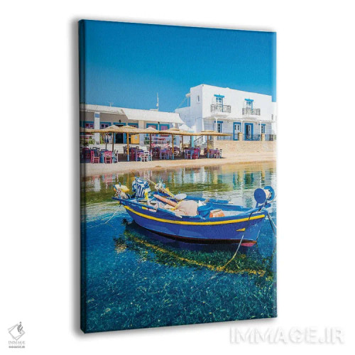 تابلو دکوراتیو قایق جزیره پاتموس اثر نجدت دوزن - نمای پرسپکتیو محصول