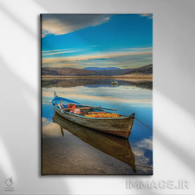 تابلو دکوراتیو دریاچه I اثر نجدت دوزن - نمای روبهرو روی دیوار