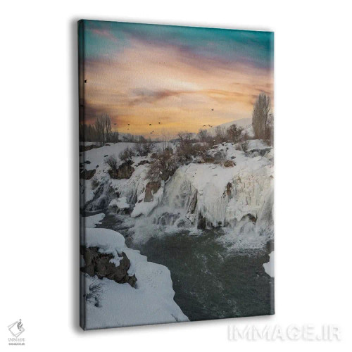 تابلو دکوراتیو آبشار مرادیه اثر نجدت دوزن - نمای پرسپکتیو محصول