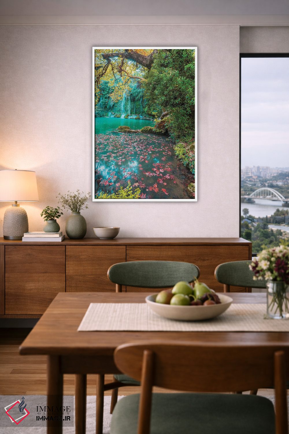 تابلو دکوراتیو پاییز در آبشار اثر نجدت دوزن - D5W