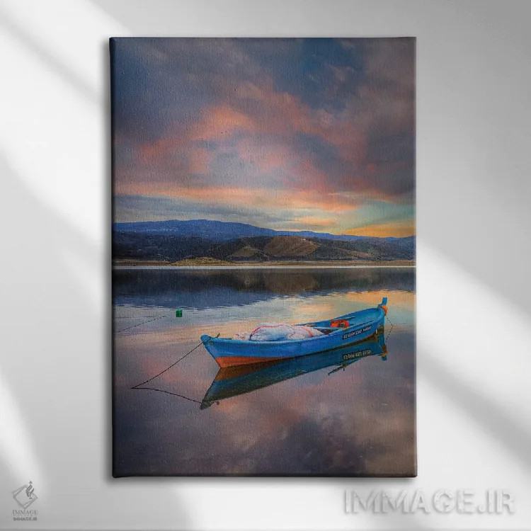 تابلو دکوراتیو دریاچه II اثر نجدت دوزن - نمای روبهرو روی دیوار