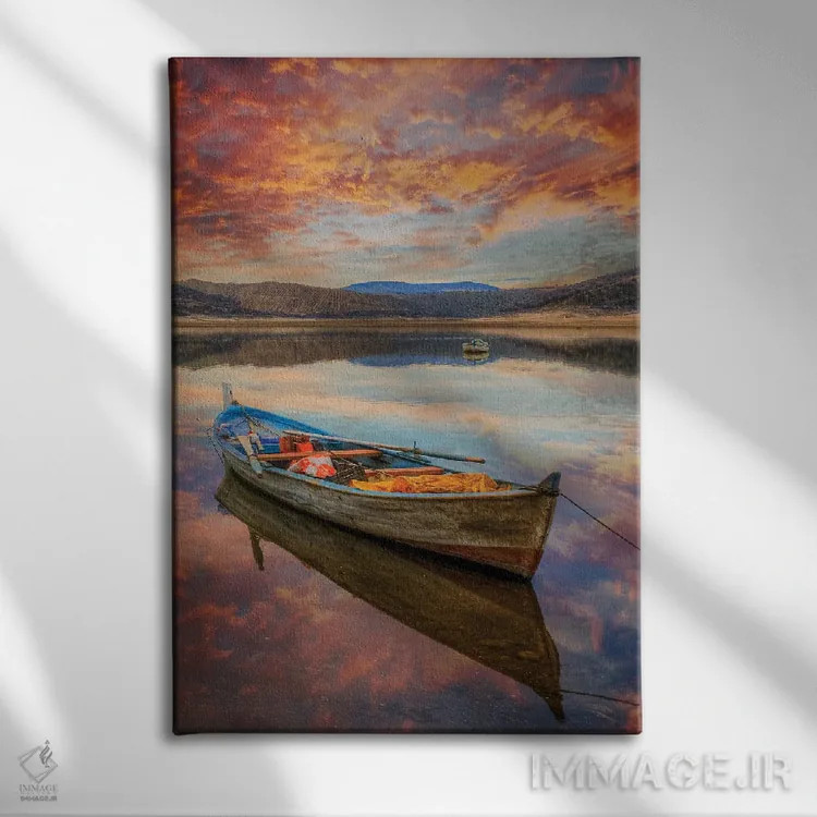 تابلو دکوراتیو دریاچه III اثر نجدت دوزن - نمای روبهرو روی دیوار