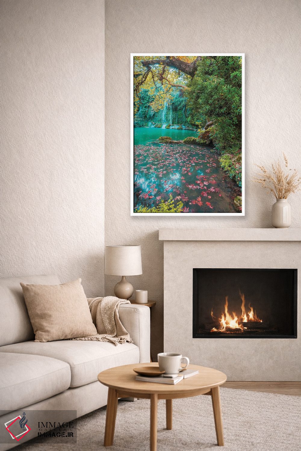 تابلو دکوراتیو پاییز در آبشار اثر نجدت دوزن - D6W