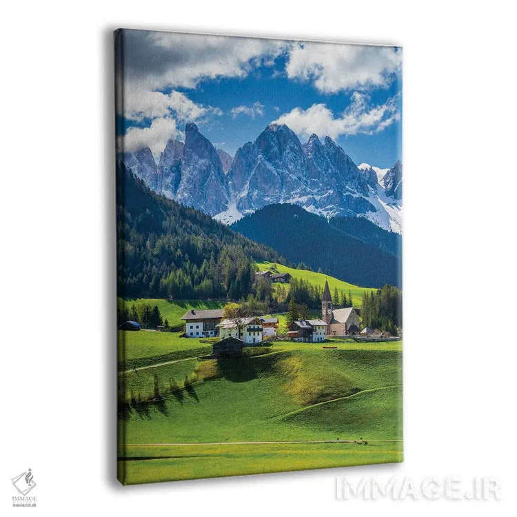 تابلو دکوراتیو دولومیت ها اثر نجدت دوزن - نمای پرسپکتیو محصول