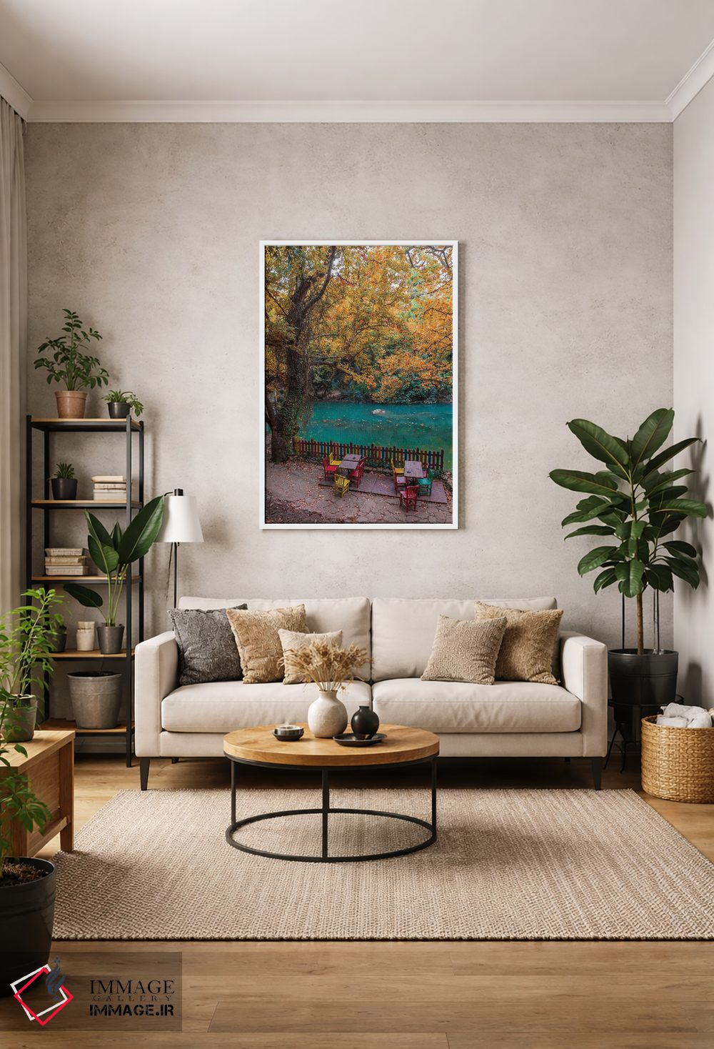 تابلو دکوراتیو پاییز در آبشار اثر نجدت دوزن - D1W