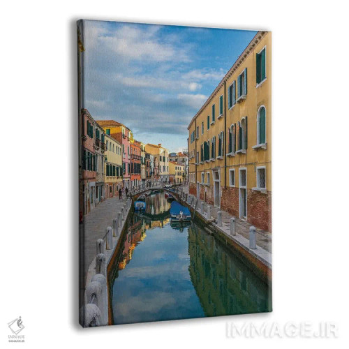 تابلو دکوراتیو یک نمای کانال در ونیز اثر نجدت دوزن - نمای پرسپکتیو محصول