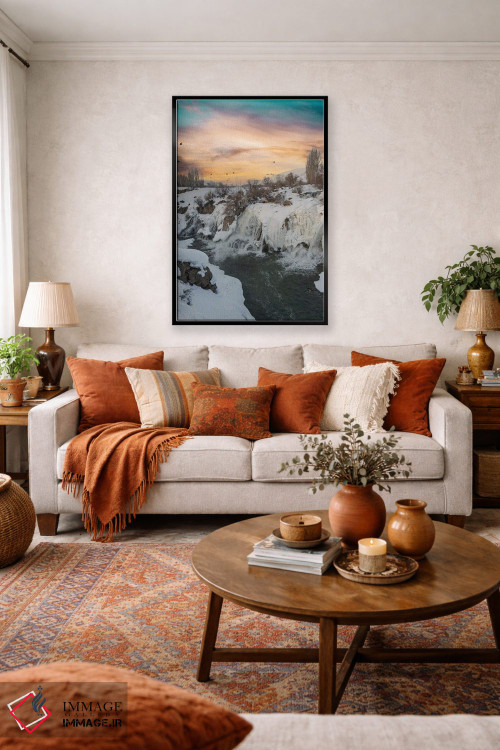 تابلو دکوراتیو آبشار مرادیه اثر نجدت دوزن - D4B