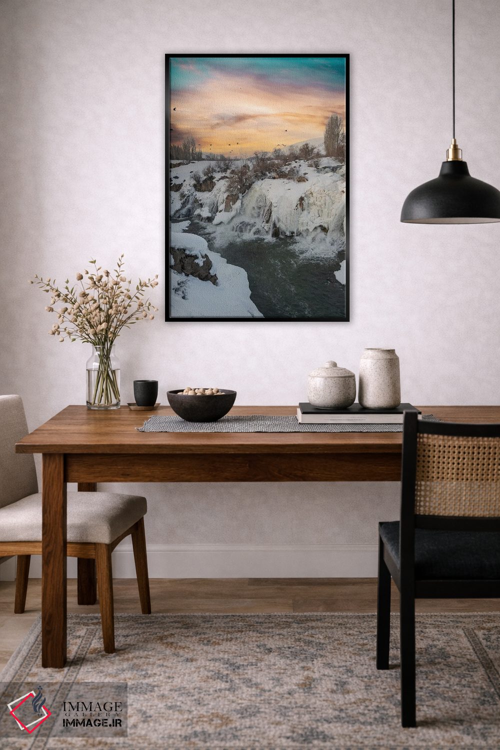 تابلو دکوراتیو آبشار مرادیه اثر نجدت دوزن - D6B