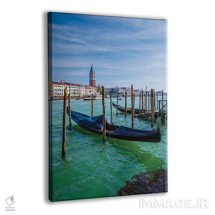 تابلو دکوراتیو گوندولاها و ونیز اثر نجدت دوزن - نمای پرسپکتیو محصول