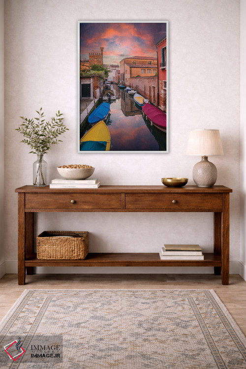 تابلو دکوراتیو غروب کانال در ونیز اثر نجدت دوزن - D1W