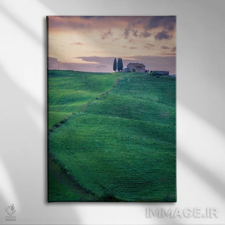 تابلو دکوراتیو منظره توسکانی III اثر نجدت دوزن - نمای روبهرو روی دیوار