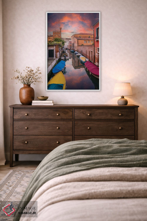 تابلو دکوراتیو غروب کانال در ونیز اثر نجدت دوزن - D2W