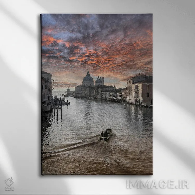 تابلو دکوراتیو کانال بزرگ در ونیز اثر نجدت دوزن - نمای روبهرو روی دیوار