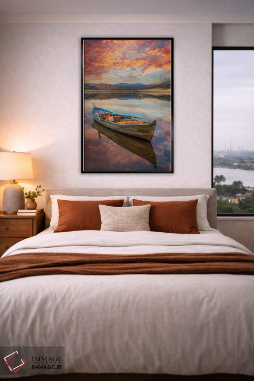 تابلو دکوراتیو دریاچه III اثر نجدت دوزن - D5B