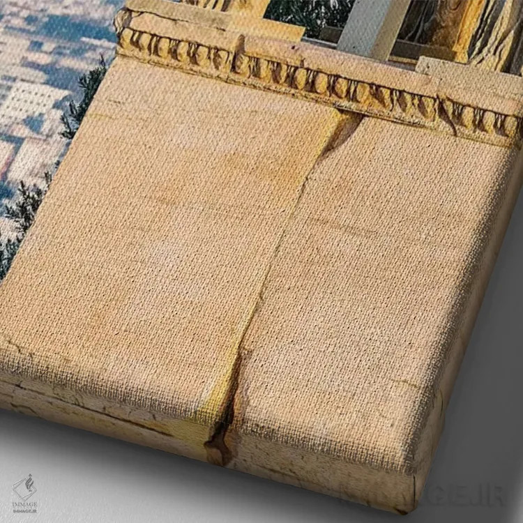 تابلو دکوراتیو Greece VII,آتن، یونان VII اثر نجدت دوزن - نمای نزدیک بافت بوم