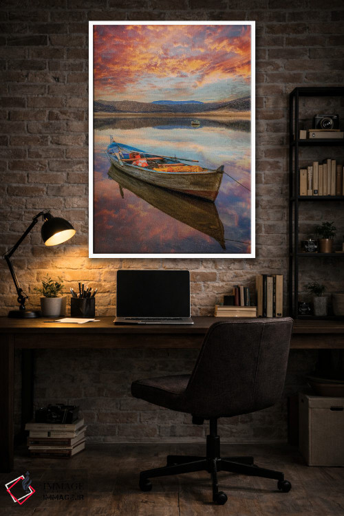 تابلو دکوراتیو دریاچه III اثر نجدت دوزن - D4W