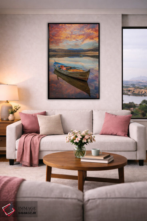 تابلو دکوراتیو دریاچه III اثر نجدت دوزن - D6B