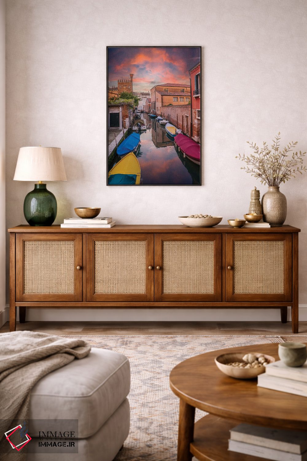 تابلو دکوراتیو غروب کانال در ونیز اثر نجدت دوزن - D4B