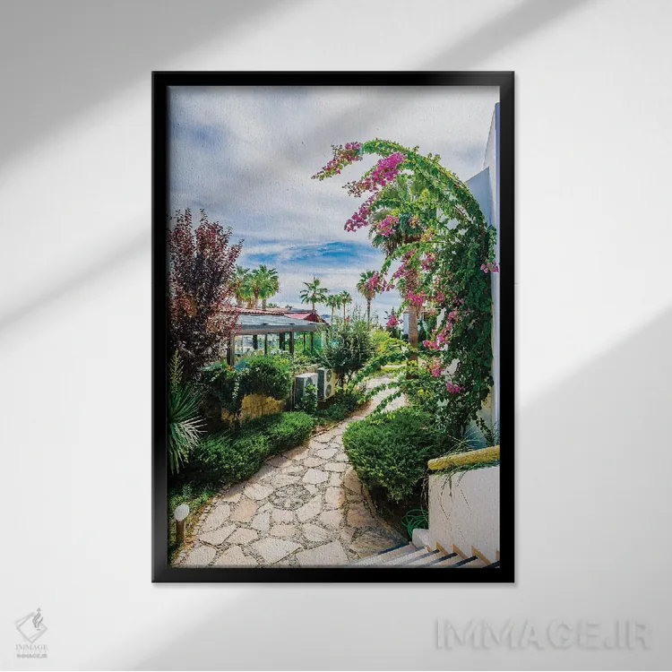 تابلو دکوراتیو Turkey IV,بودروم، ترکیه IV اثر نجدت دوزن - نمای قابدار مشکی