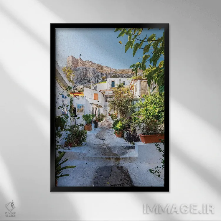 تابلو دکوراتیو Greece XI,آتن، یونان XI اثر نجدت دوزن - نمای قابدار مشکی