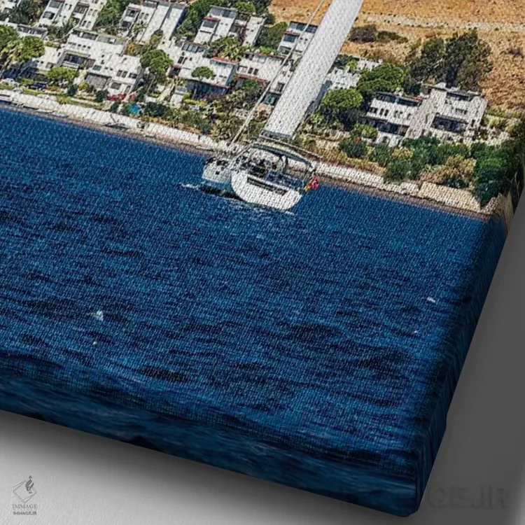 تابلو دکوراتیو Turkey III,بودروم، ترکیه III اثر نجدت دوزن - نمای نزدیک بافت بوم