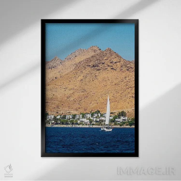 تابلو دکوراتیو Turkey III,بودروم، ترکیه III اثر نجدت دوزن - نمای قابدار مشکی