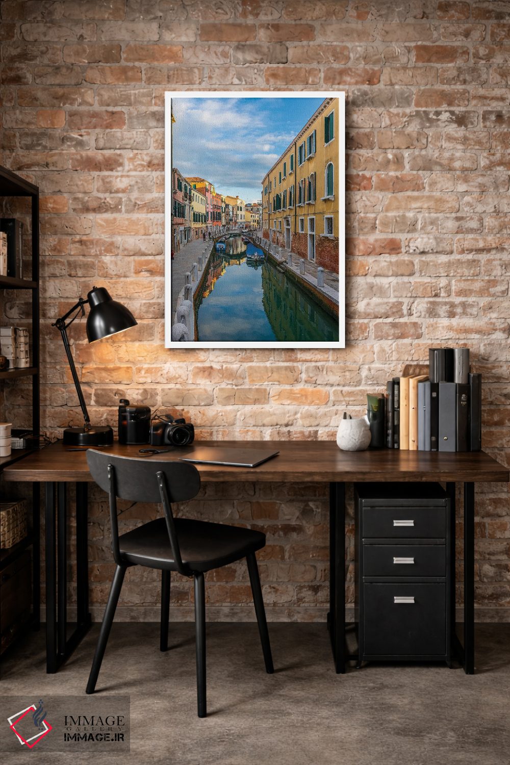 تابلو دکوراتیو یک نمای کانال در ونیز اثر نجدت دوزن - D3W