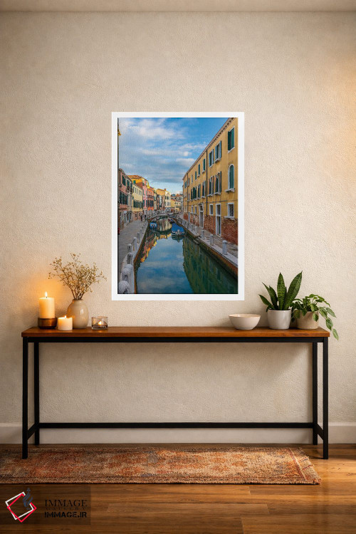 تابلو دکوراتیو یک نمای کانال در ونیز اثر نجدت دوزن - D4W