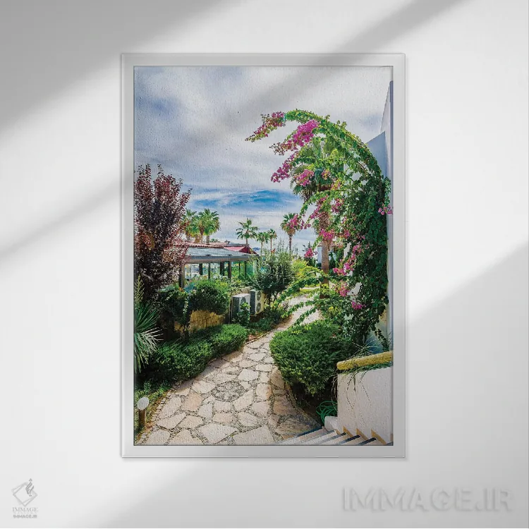 تابلو دکوراتیو Turkey IV,بودروم، ترکیه IV اثر نجدت دوزن - نمای قابدار سفید