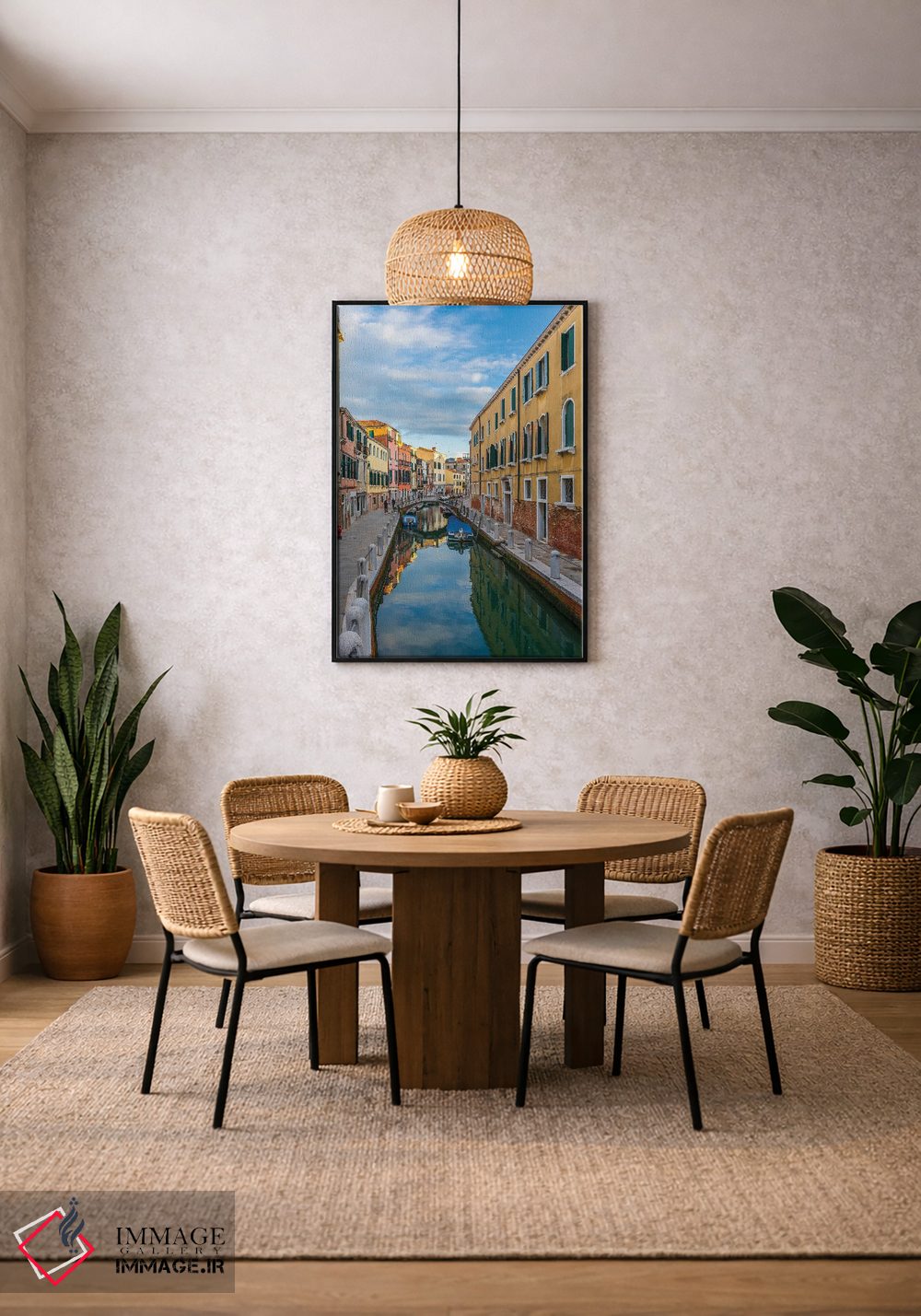 تابلو دکوراتیو یک نمای کانال در ونیز اثر نجدت دوزن - D5B