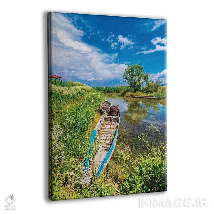 تابلو دکوراتیو دریاچه ابر I اثر نجدت دوزن - نمای پرسپکتیو محصول