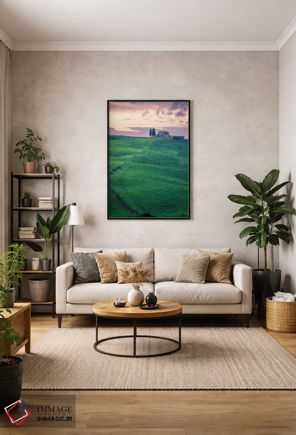 تابلو دکوراتیو منظره توسکانی III اثر نجدت دوزن - D1B