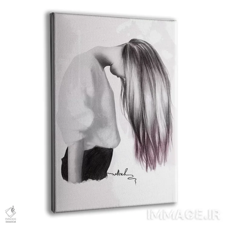 تابلو دکوراتیو افسرده یا پایین اثر نتش - نمای پرسپکتیو محصول