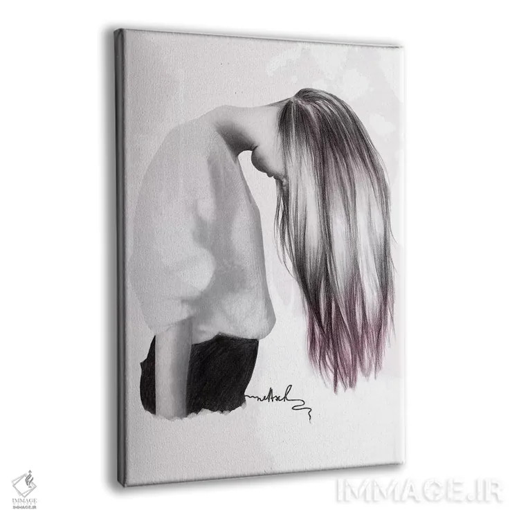 تابلو دکوراتیو افسرده یا پایین اثر نتش - نمای پرسپکتیو محصول