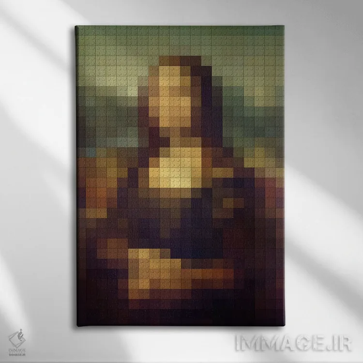 تابلو دکوراتیو مونا لیزا اثر نتش - نمای روبهرو روی دیوار