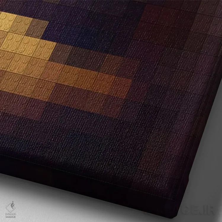 تابلو دکوراتیو مونا لیزا اثر نتش - نمای نزدیک بافت بوم