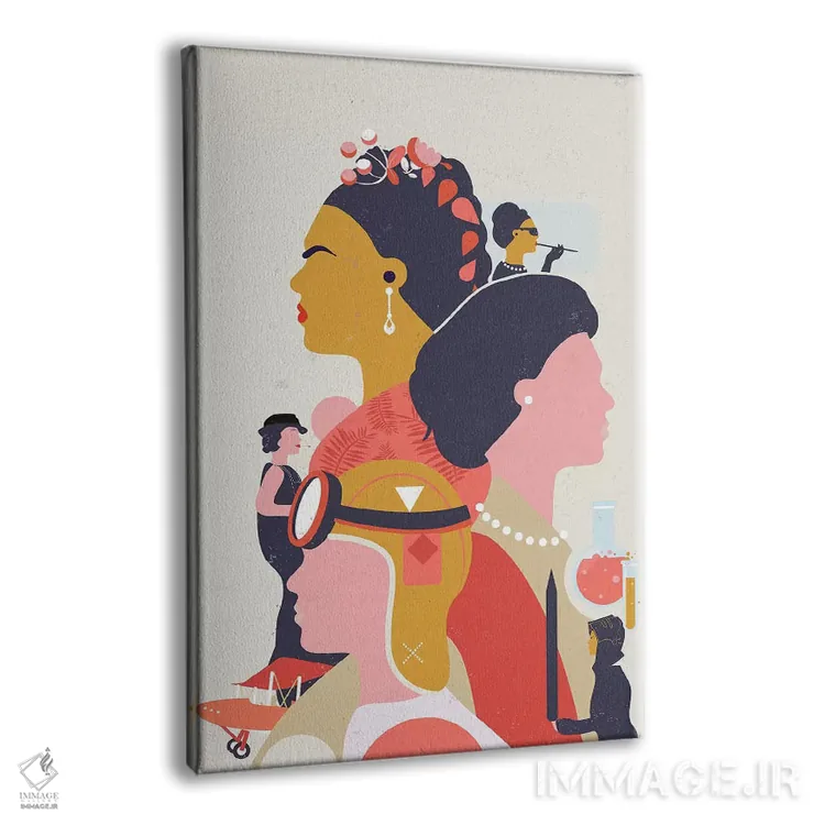 تابلو دکوراتیو فوق العاده زنانه اثر نتش - نمای پرسپکتیو محصول